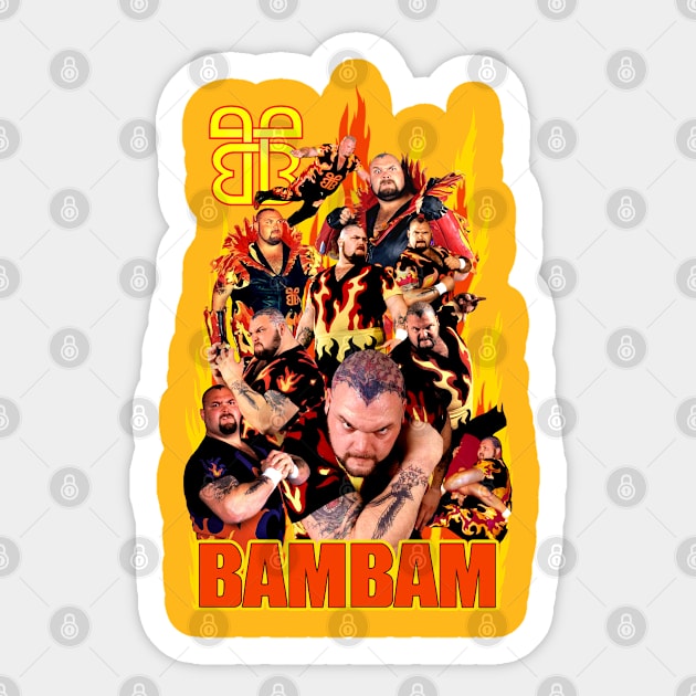 Bam Bam Sticker by PentaGonzo